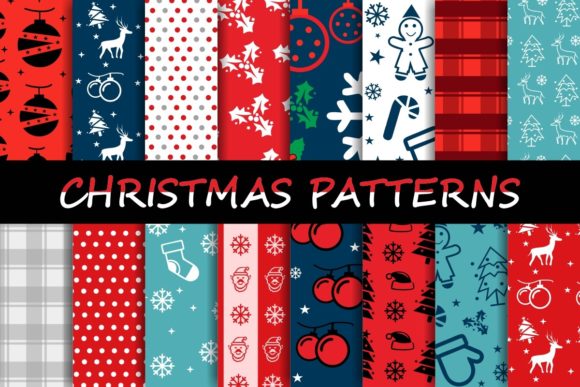 Download Christmas Digital Paper New Patterns - Digital paper Collection