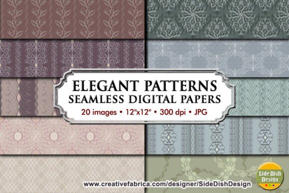 Download Elegant Patterns Digital Papers - Digital paper Collection