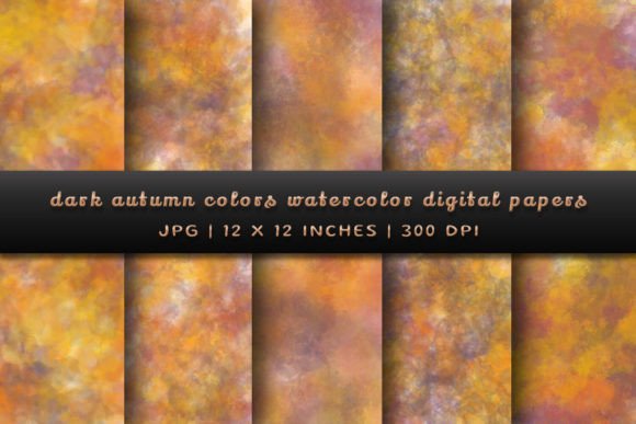 Download Dark Autumn Colors Digital Papers - Digital paper Collection