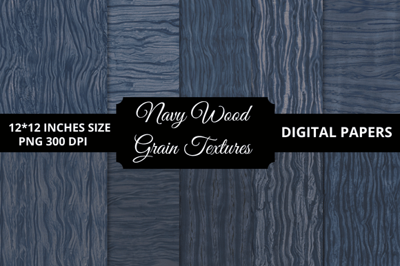 Download Navy Wood Grain Textures Digital Papers - Digital paper Collection