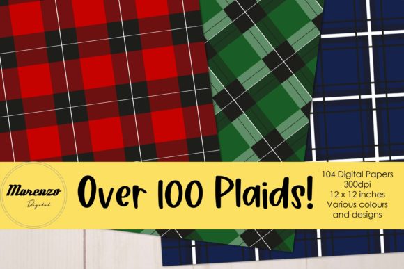 Download Plaid Digital Paper Mega Bundle over 100 - Digital paper Collection