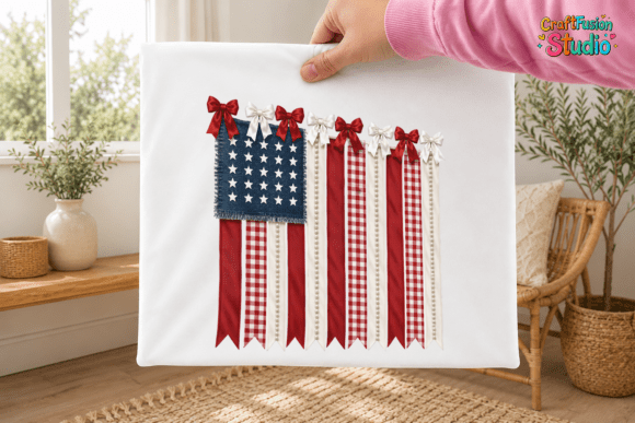 Download Coquette American Flag Ribbons PNG - Premium Resources