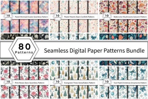 Download Seamless Digital Paper Patterns - Digital paper Collection