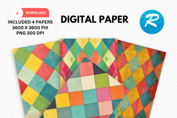Download Argyle Digital Paper Printable Patterns - Digital paper Collection