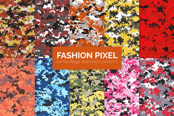 Download Fashion Pixel Camouflage Patterns - Premium Bundle