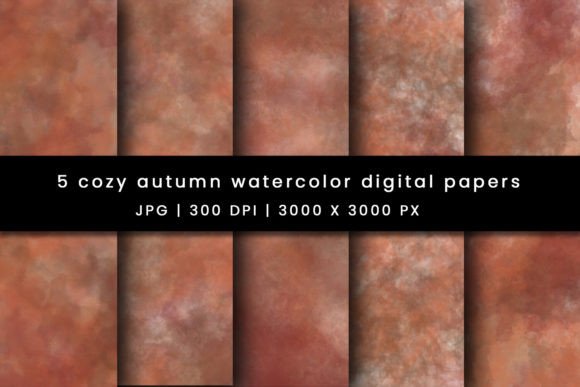 Download Cozy Autumn Colors Digital Papers - Digital paper Collection