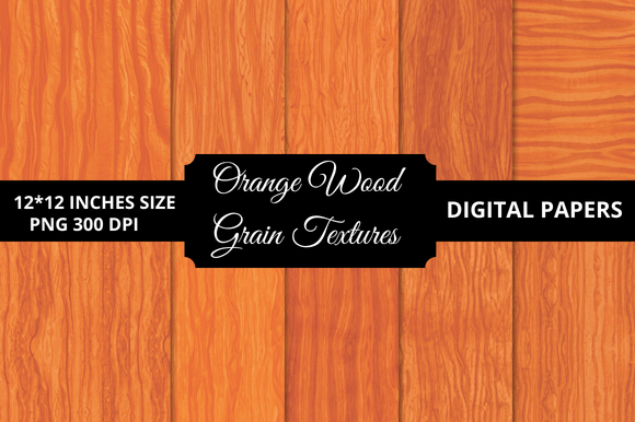 Download Orange Wood Grain Textures Digital Paper - Digital paper Collection