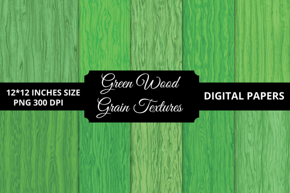 Download Green Wood Grain Textures Digital Papers - Digital paper Collection