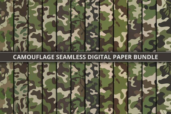 Download Camouflage Seamless Digital Paper Bundle - Digital paper Collection