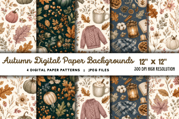 Download Autumn Digital Paper Background 2 - Digital paper Collection