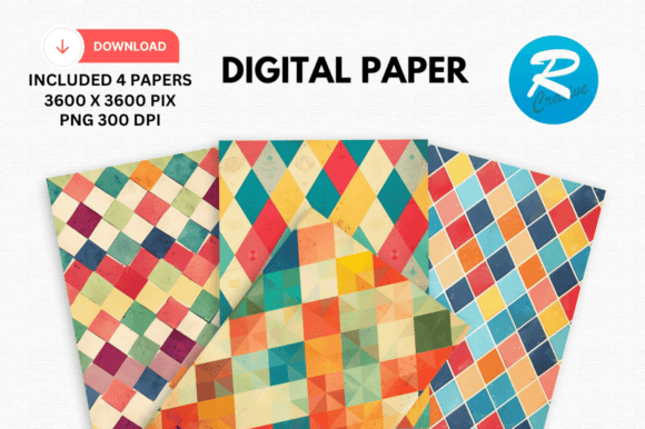 Download Argyle Digital Paper Printable Patterns - Digital paper Collection