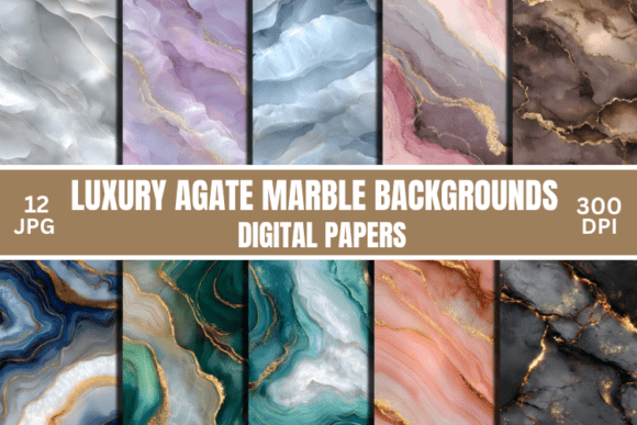 Download Agate Marble Digital Paper Junk Journal - Digital paper Collection