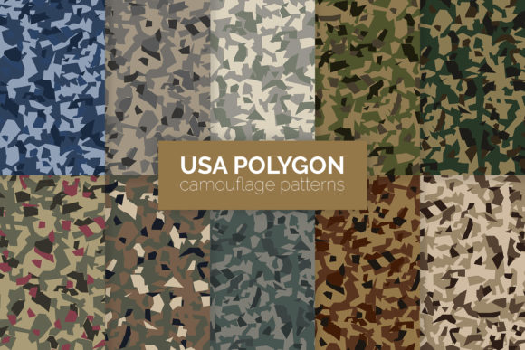 Download USA Polygon Camouflage Patterns - Premium Bundle