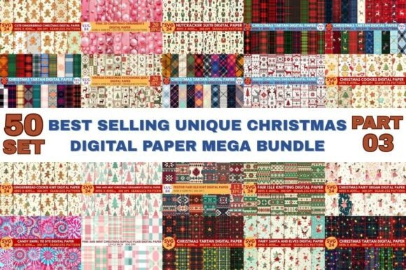 Download Amazing Christmas Digital Paper Bundle - Digital paper Collection
